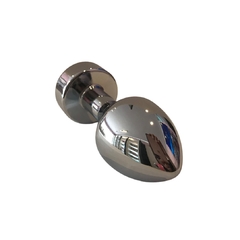 Plug Anal De metal Grande Con Base Gruesa y Piedra Púrpura - Piccolo Boutique