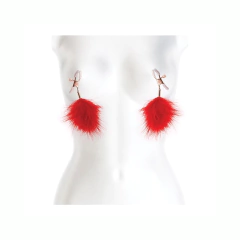 Pinzas Pezoneras Ajustables Con Plumas Rojas - Bouns Nipple Clamps - comprar en línea