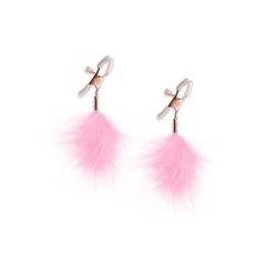 Pinzas Para Pezones Con Plumas Rosa - Bound Nipple Clamps