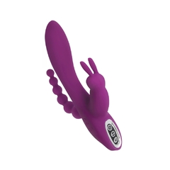 Imagen de Vibrador Triple Punto G Clítoris y Bolas anales - Power Bunnies Quivers 10x