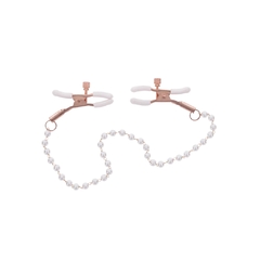 Pezoneras Cadena de Perlas - Peaches'n Creame Pearl Nipple Clamps - Piccolo Boutique