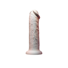 Dildo Consolador Vibrador - 7" Girthy Vibrating Dong Beige