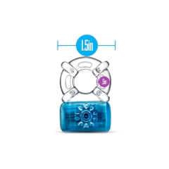 Anillo Vibrador Recargable - Pleaser C Ring Blue Play With Me - Piccolo Boutique
