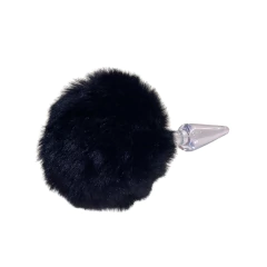 Cola De Conejo Negra - Plug Anal de Cristal - Piccolo Boutique