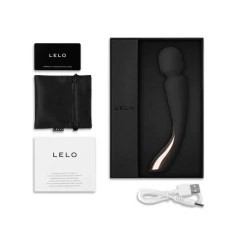 Smart Wand Mediano Negro Lelo - Vibrador Masajeador Corporal De Lujo - tienda en línea