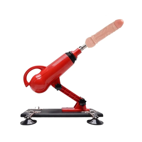 Máquina Sexual De Empuje Con Dildo - Powerful Driving Roja