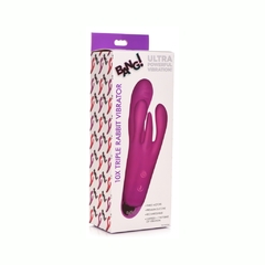 Conejo Vibrador Recargable - Triple Rabbit Vibrator Purple Bang en internet