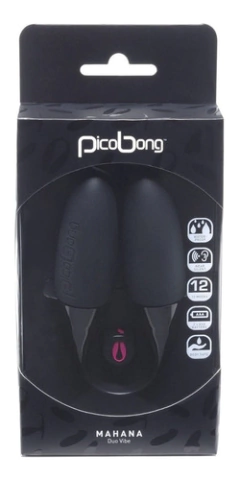 Vibrador De Silicona Premium Doble - Mahana Duo Vibe Black Picobong en internet