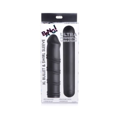 Vibrador Con Funda De Silicona - Xl Bullet & Swirl Sleeve - Piccolo Boutique