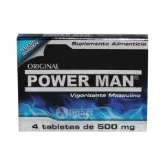 Vigorizante Sexual Masculino - Powerman 4 Tabletas 500mg