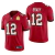CAMISA FUTEBOL AMERICANO NFL TAMPA BAY BUCCANEERS HOME 2021 - BRADY GRONKOWSKI PATCH LIV - VERMELHA