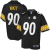 CAMISA FUTEBOL AMERICANO NFL PTTSBURGH STEELERS-PERETO-(90 WATT)-(22-HARRIS)-(50-SHAZIER)-(88-FREIERMUTH)-(75-GREENE)