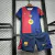 KIT INFANTIL BARCELONA HOME CAMISA E SHORT 2024/2025