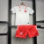 Imagem do KIT INFANTIL SELEÇÃO DINAMARCA AWAY CAMISA E SHORT 2024/2025