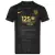 Camisa masculina preta do Eintracht Frankfurt, celebração de 125 anos, com detalhes em dourado.