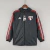 JAQUETA CORTA VENTO SÃO PAULO BLACK RED AND WHITE 2022 ADIDAS-MASCULINA-PRETO