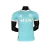 Camisa do clube Inter Miami, modelo terceira camisa para jogadores, na cor azul clara, com detalhes em branco e laranja.