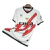 Camisa de futebol branca e vermelha do Rayo Vallecano, modelo away 24/25, com logo Umbro e detalhes em vermelho.