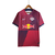 Camisa RB Leipzig Away 23/24 masculina, nas cores vermelho e azul, com padrão geométrico e logo da Nike.