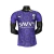 Camisa masculina do Al-Hilal Saudi FC, terceira uniforme 24/25, na cor roxa com detalhes em branco e design geométrico.