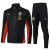 Conjunto de jaqueta e calça do AC Milan, modelo 24/25, preto e vermelho, masculino, da marca Puma.