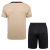 CONJUNTO BARCELONA-TRAINING-NIKE-CAMISA BEGE E SHORT PRETO-2024/2025 na internet