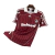 Camisa retrô do Fluminense, modelo I 2007/2008, na cor marrom com listras verticais brancas e logo da marca Adidas.