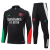Conjunto de treino Arsenal 24/25 da Adidas, composto por uma blusa preta com detalhes coloridos e calça preta, ideal para coleções de inverno.