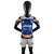 Conjunto infantil da Juventus com camisa azul e short branco, modelo 2021/2022.
