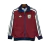 Jaqueta corta vento masculina da Adidas na cor vinho, com detalhes em branco e logotipo do Arsenal.