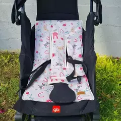 Colchoncito universal reversible para cochecito y huevito Bambi rosa - Petit Magnolia bebés