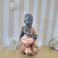 Estátua Buda Chinês Menino Com Castiçal 32cm 05028 - comprar online