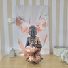 Estátua Buda Chinês Menino Com Castiçal 32cm 05028