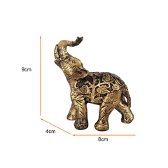 Escultura Elefante Indiano Pequeno Folhas Bibelô 9cm 14025 na internet