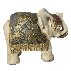 Decoração Estátua Estatueta Elefante Bolinha Manto Duplo 14cm 75743 - Loja Mana Omॐ