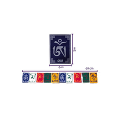 Bandeiras De Oração Budista Tibetana Om Mani Padme Hum Mantra - 8cm - comprar online