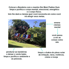 Imagem do Bandeiras De Oração Budista Tibetana Om Mani Padme Hum Mantra - 8cm
