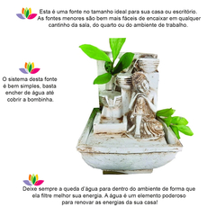 Fonte De Água 3 Quedas Buda Descansando 3 Mini Queda 01128 - Loja Mana Omॐ
