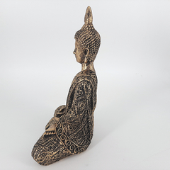Buda Sidarta Rezando Ouro 05503 - Loja Mana Omॐ