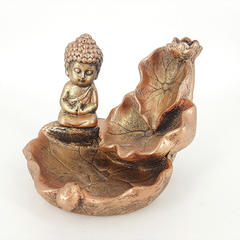 Incensário Cascata Buda Menino Folhas 13088 - comprar online