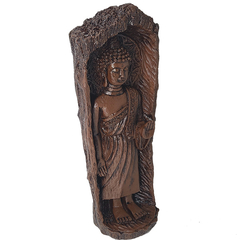 Buda No Tronco Mudra Abhaya Proteção 05556 - Loja Mana Omॐ