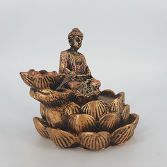 Incensario Buda Hindu Flor de lotus 12cm Resina 13081 na internet