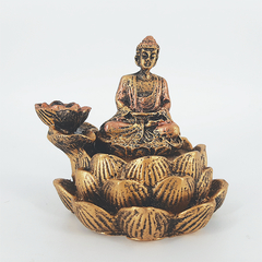 Incensario Buda Hindu Flor de lotus 12cm Resina 13081 - comprar online