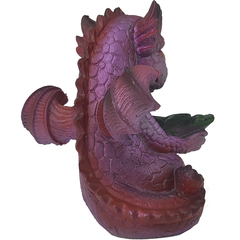 Incensário Cone Fumaça Cascata Dragão Rosa - Loja Mana Omॐ