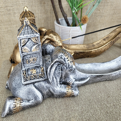 Incensário Elefante Prateado 13012 - comprar online