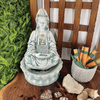 Fonte De Água Kuan Yin Com Flor De Lótus Led 01039