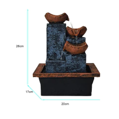 Fonte De água De Mesa Feng Shui Meditação Fonte Cascata 3 Quedas 01078 - comprar online