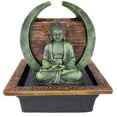 Fonte Buda No Círculo Cascata 25cm 01126 - Loja Mana Omॐ