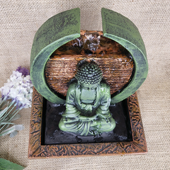 Fonte Buda No Círculo Cascata 25cm 01126 - Loja Mana Omॐ