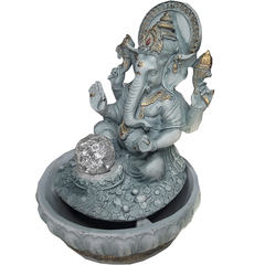Fonte Ganesha Bola Giratória e Led 01034 - Loja Mana Omॐ